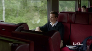 Harvey Specter on train